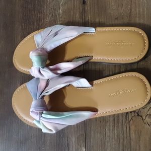 NWOT American eagle outfitters purple pink and blue women's sandals